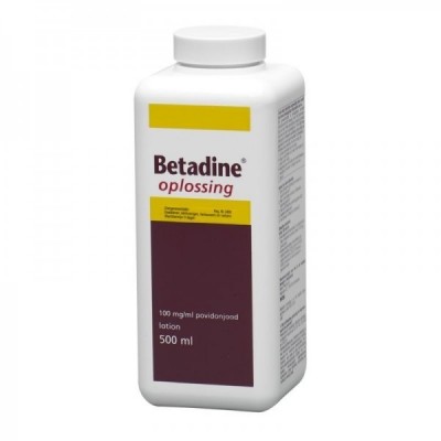 Betadine oplossing 100 mg/ml, flacon a 500ml