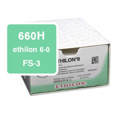 Ethilon 660H 6-0, FS-3, DS-16 per 36