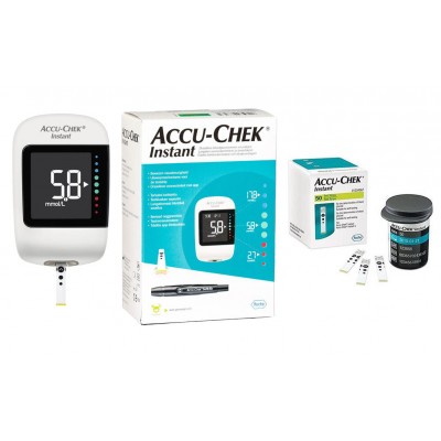 AIOS Accu-Check Instant Glucosemeter (startpakket, inclusief 50 strips )