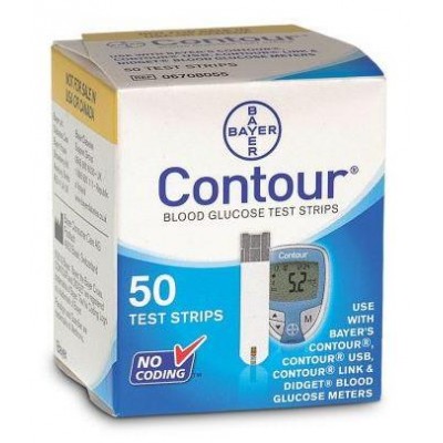 Bayer Ascensia Contour strips, 50 strips