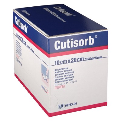 Cutisorb steriel 10 x 20cm, doos a 25 stuks