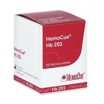 Hemocue Hb 201+ cuvetten, 25 stuks