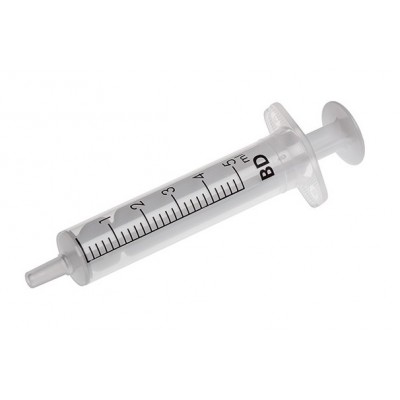 Injectiespuit 2-delig  5cc ( 100 stuks )