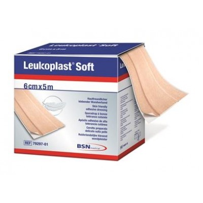 Leukoplast Soft 5m x 6cm, per rol