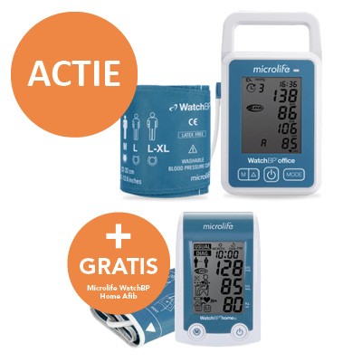 Microlife WatchBP 30-minuten bloeddrukmeting met AFIB detectie