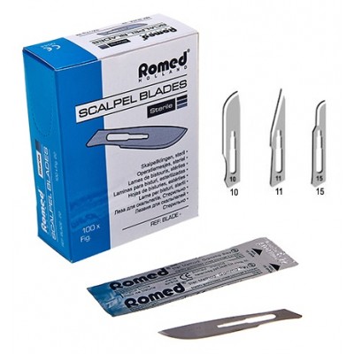 Romed scalpel steriel, per 100