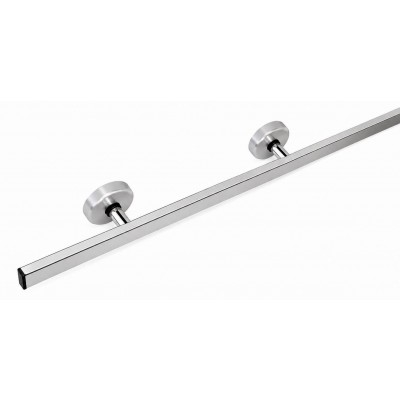 RVS wandrail 150cm inclusief set RVS afdekrozetten, per stuk