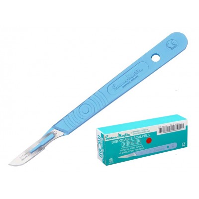 Swann Morton scalpel + heft steriel no. 10 t/m 24 ( 10 stuks)