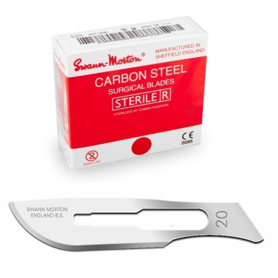 Swann Morton scalpel steriel no. 20 ( 100 stuks )
