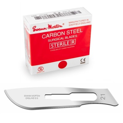 Swann Morton scalpel steriel no. 21 ( 100 stuks )