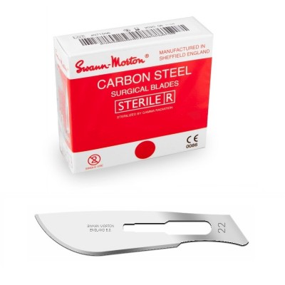 Swann Morton scalpel steriel no. 22 ( 100 stuks )