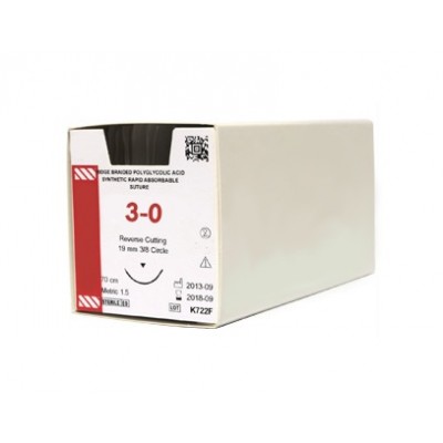 WMP Vicryle rapid Q3319FRC-U, 3-0, DS 19mm, 45cm per 12